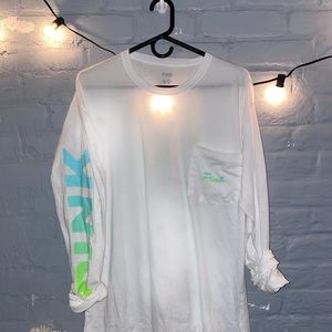 Victoria’s Secret pink longsleeve campus tee
